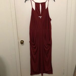 Crimson Strapy Maxi Dress